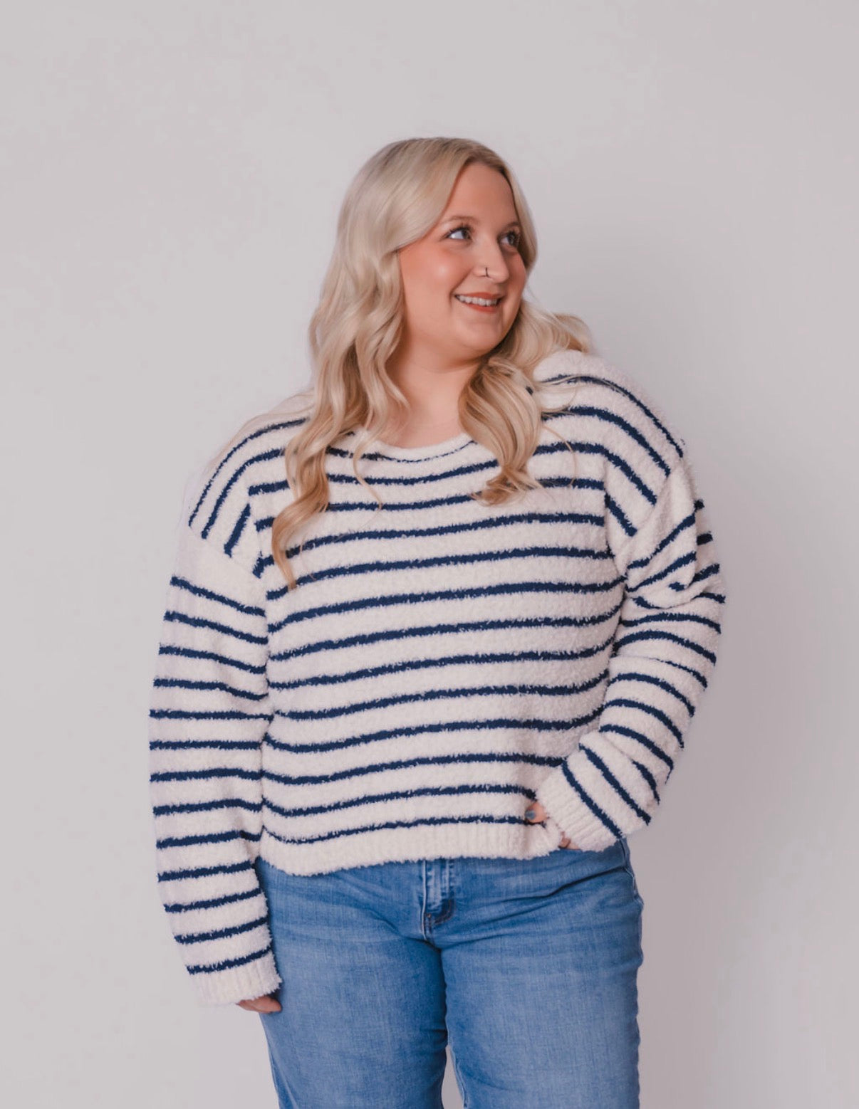 The Striped Soft and Cozy Knit Long Sleeve