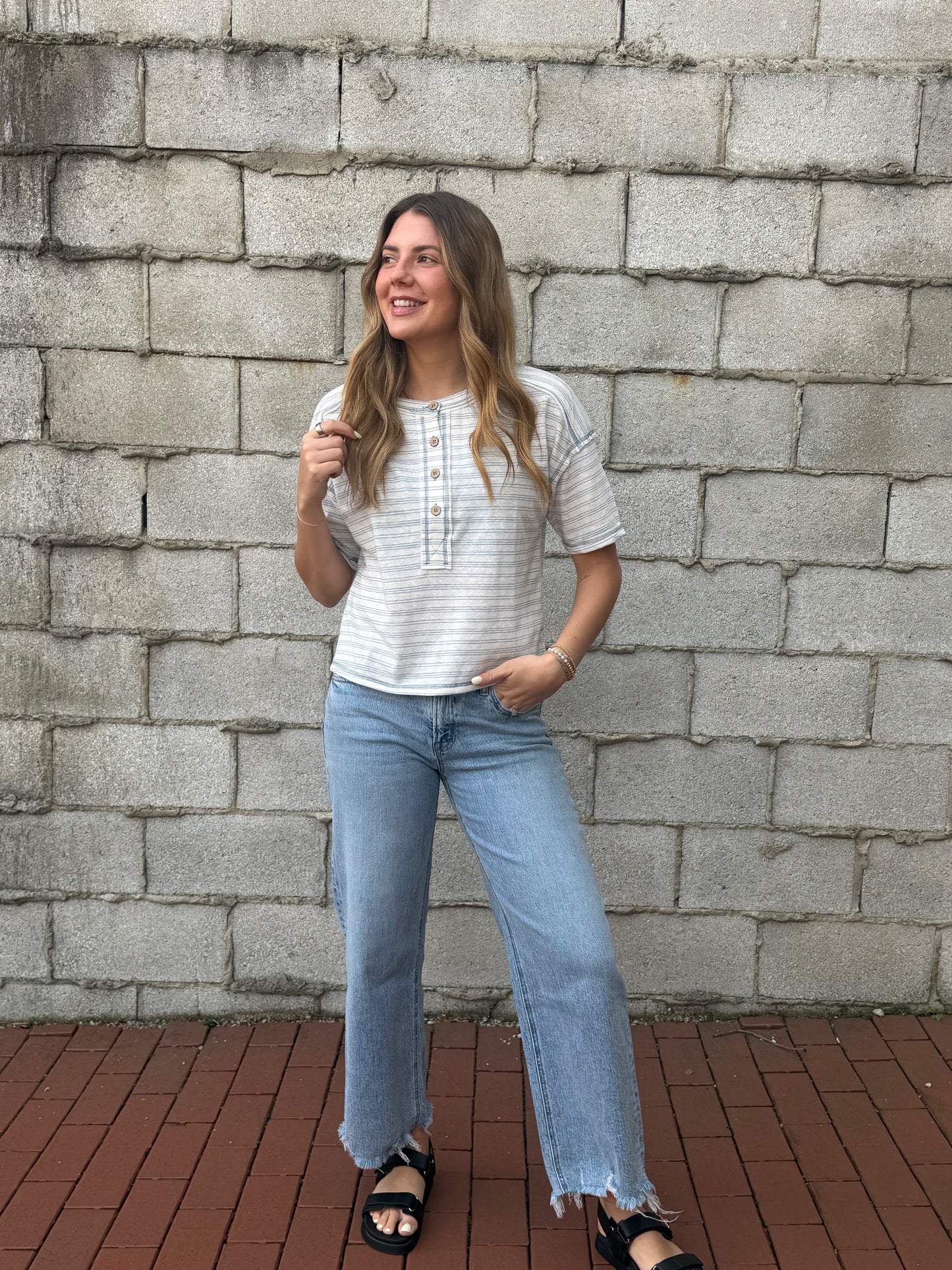 The Bella Striped Lightweight Tee