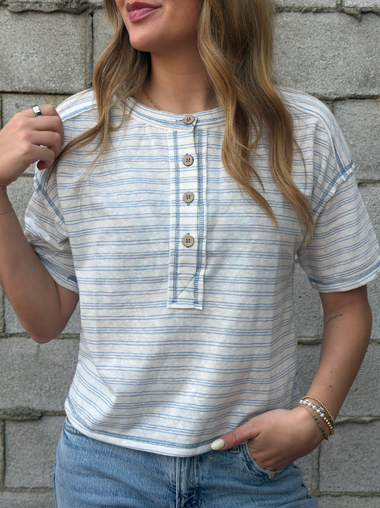 The Bella Striped Lightweight Tee