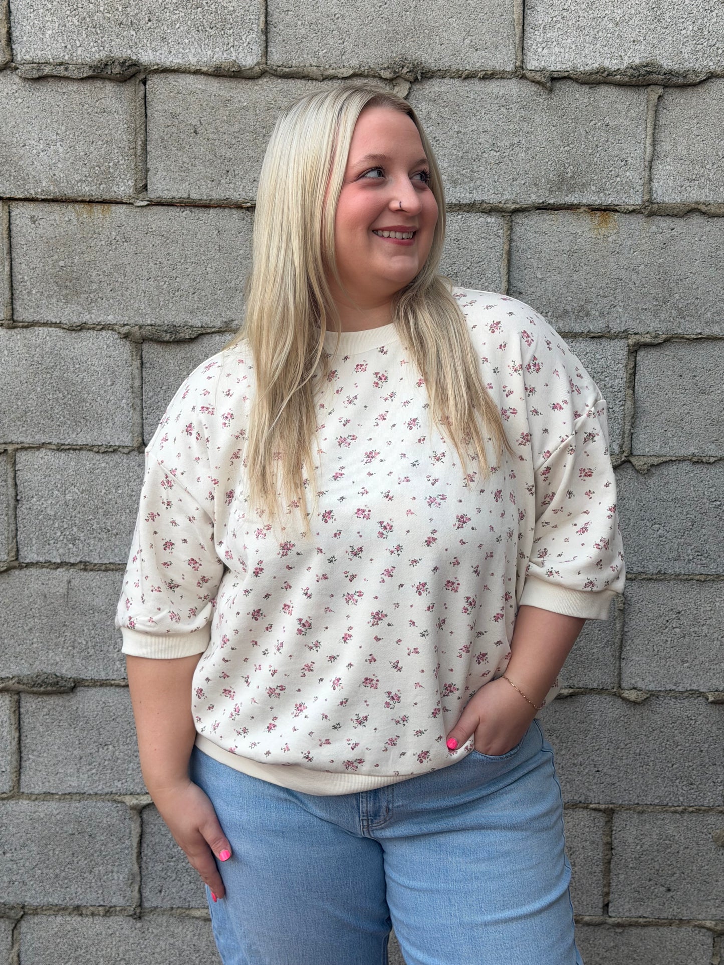 The Floral Short Sleeve Crew Neck