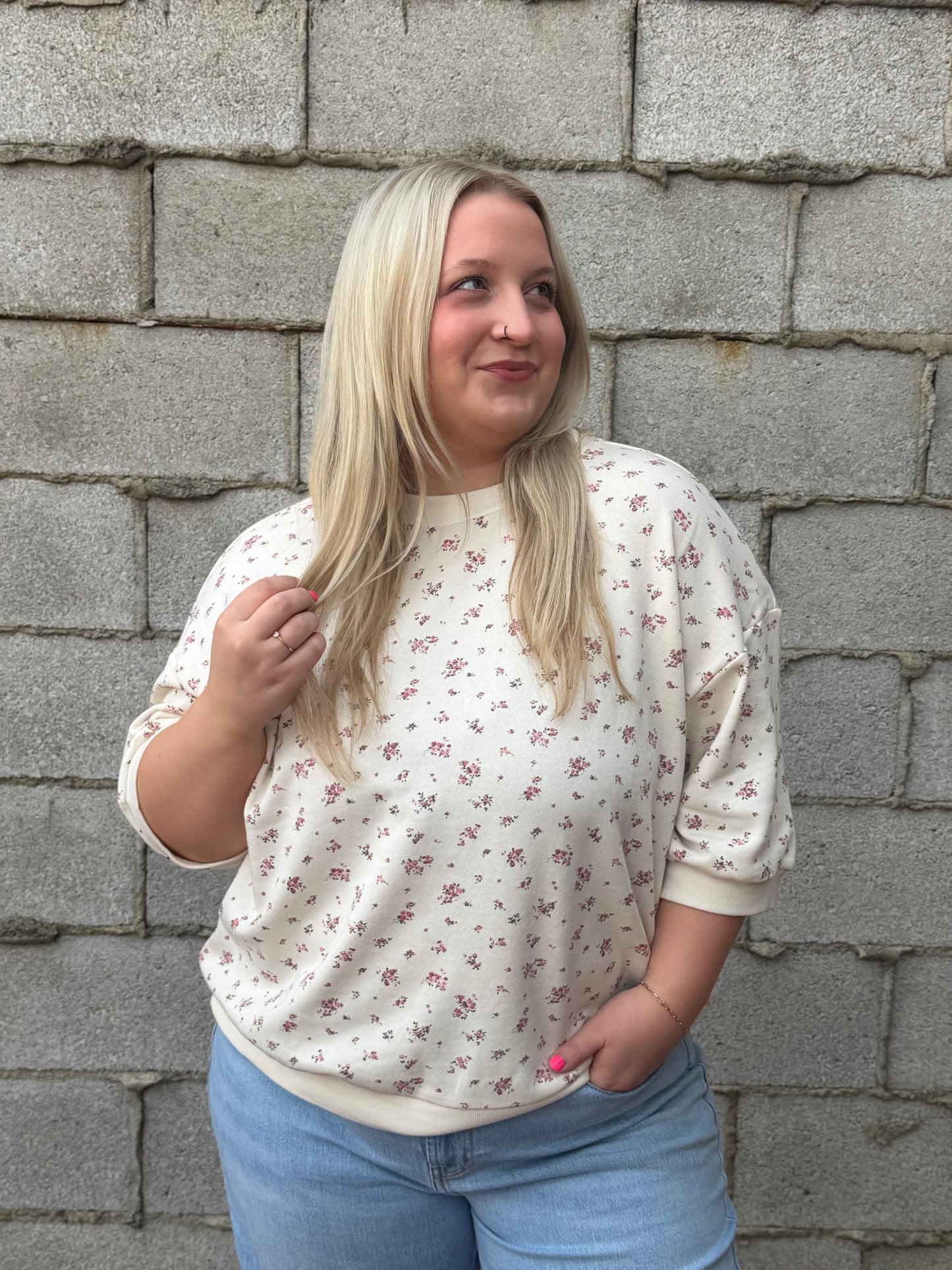 The Floral Short Sleeve Crew Neck
