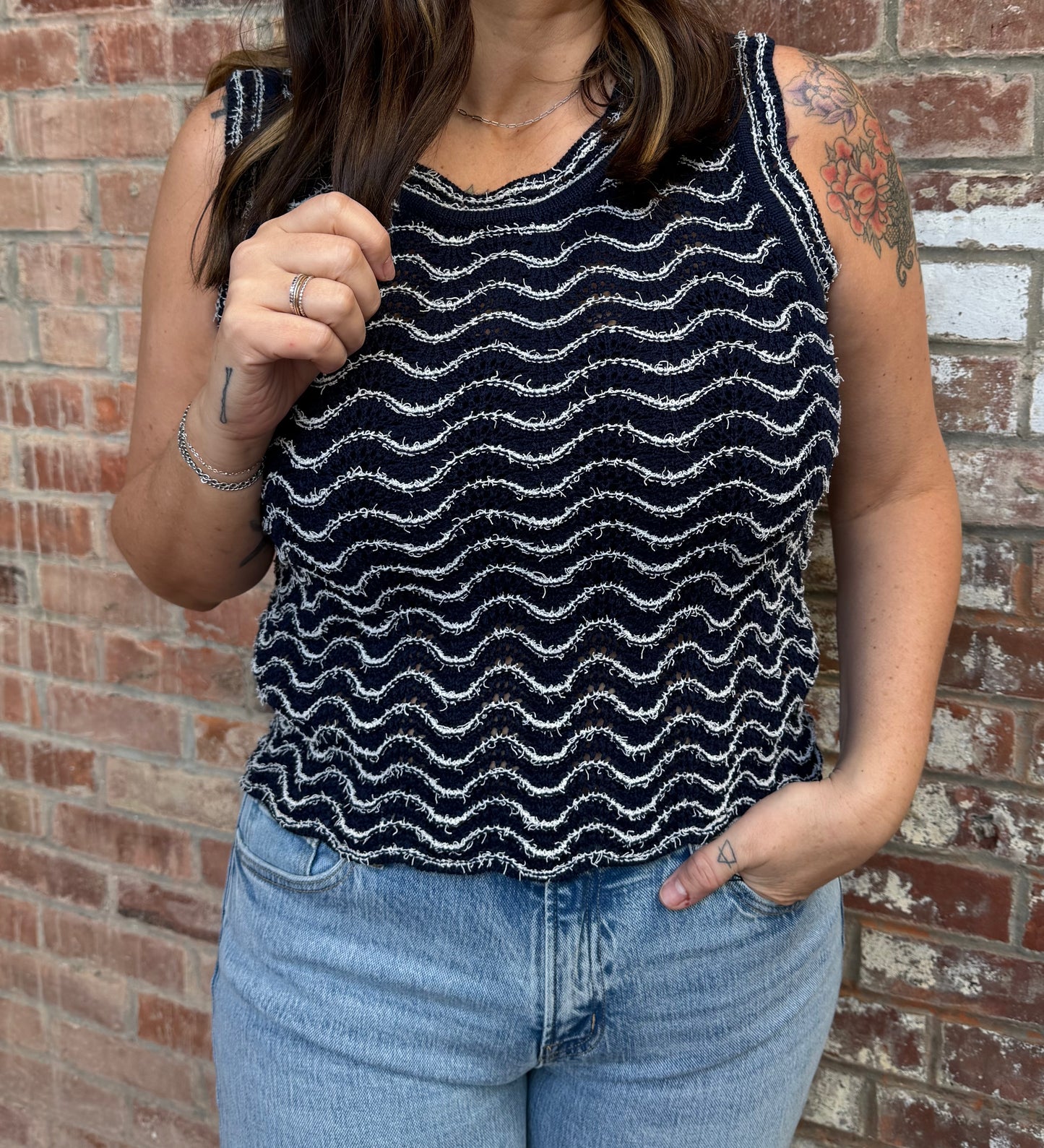 The Navy Sleeveless Sweater