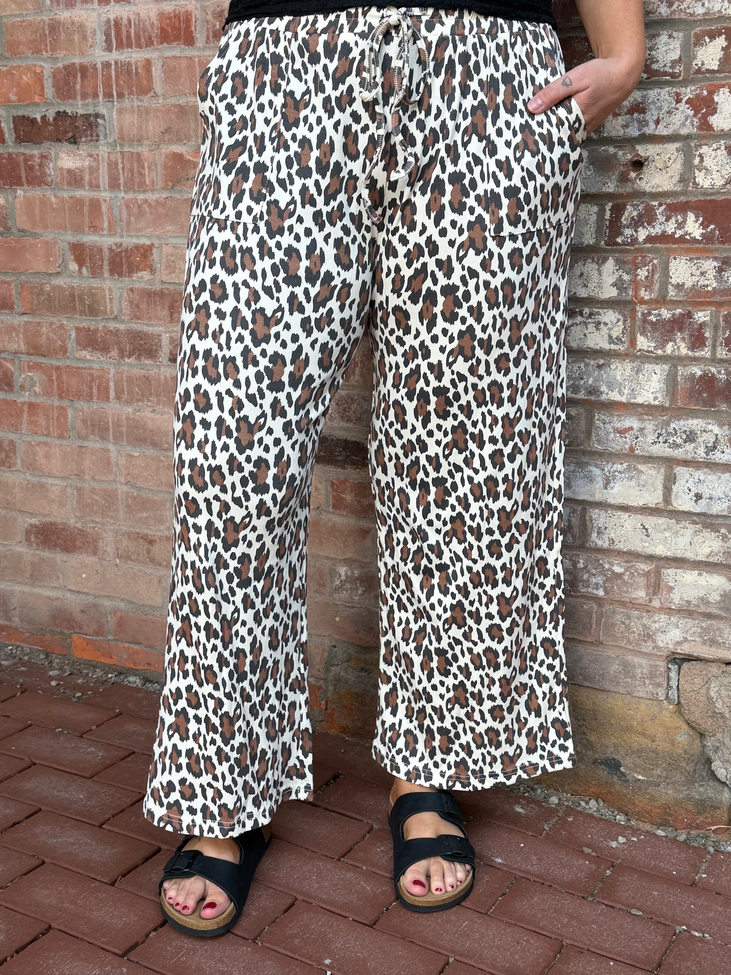 The Leopard Wide Leg Pants