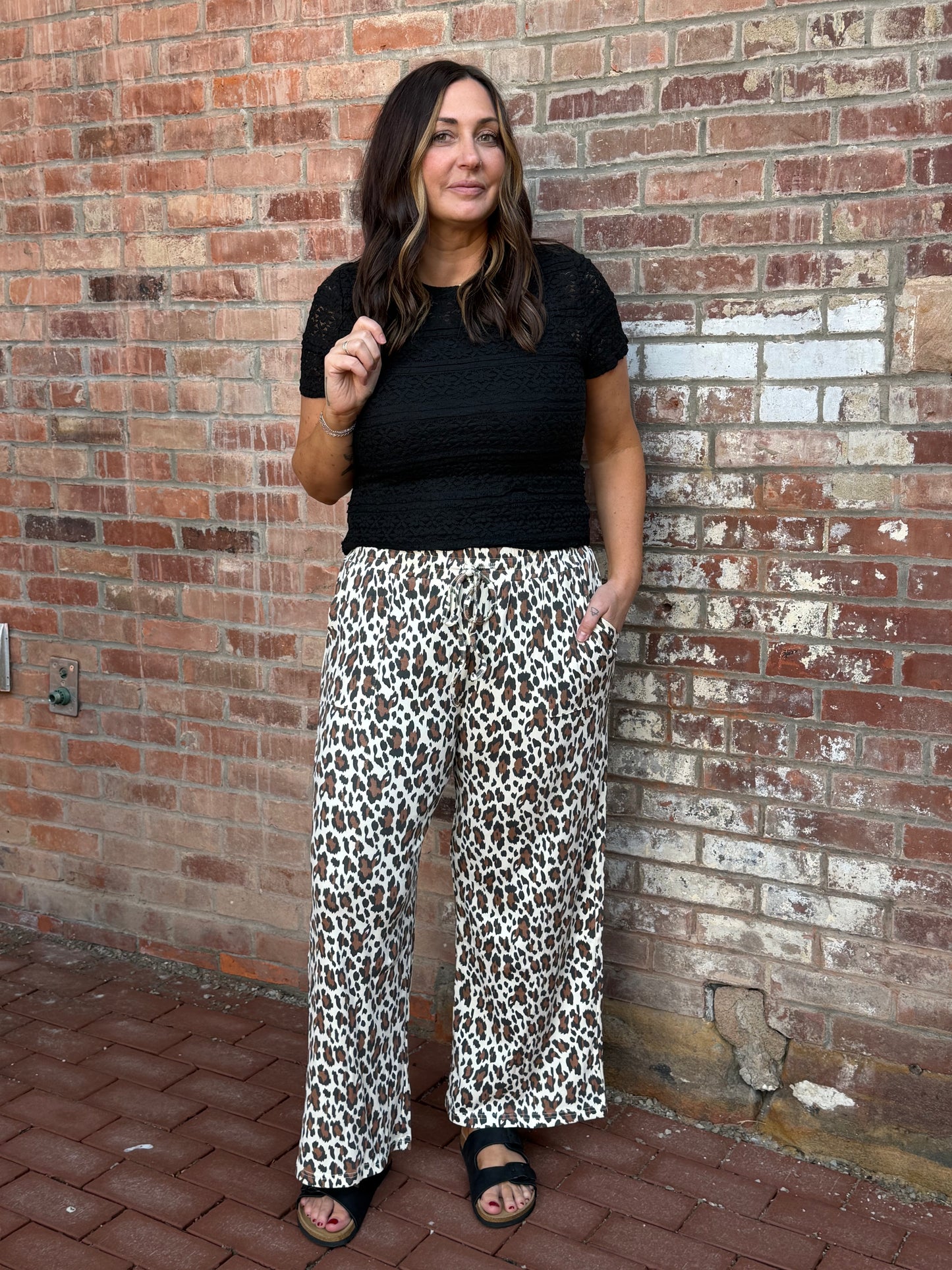 The Leopard Wide Leg Pants