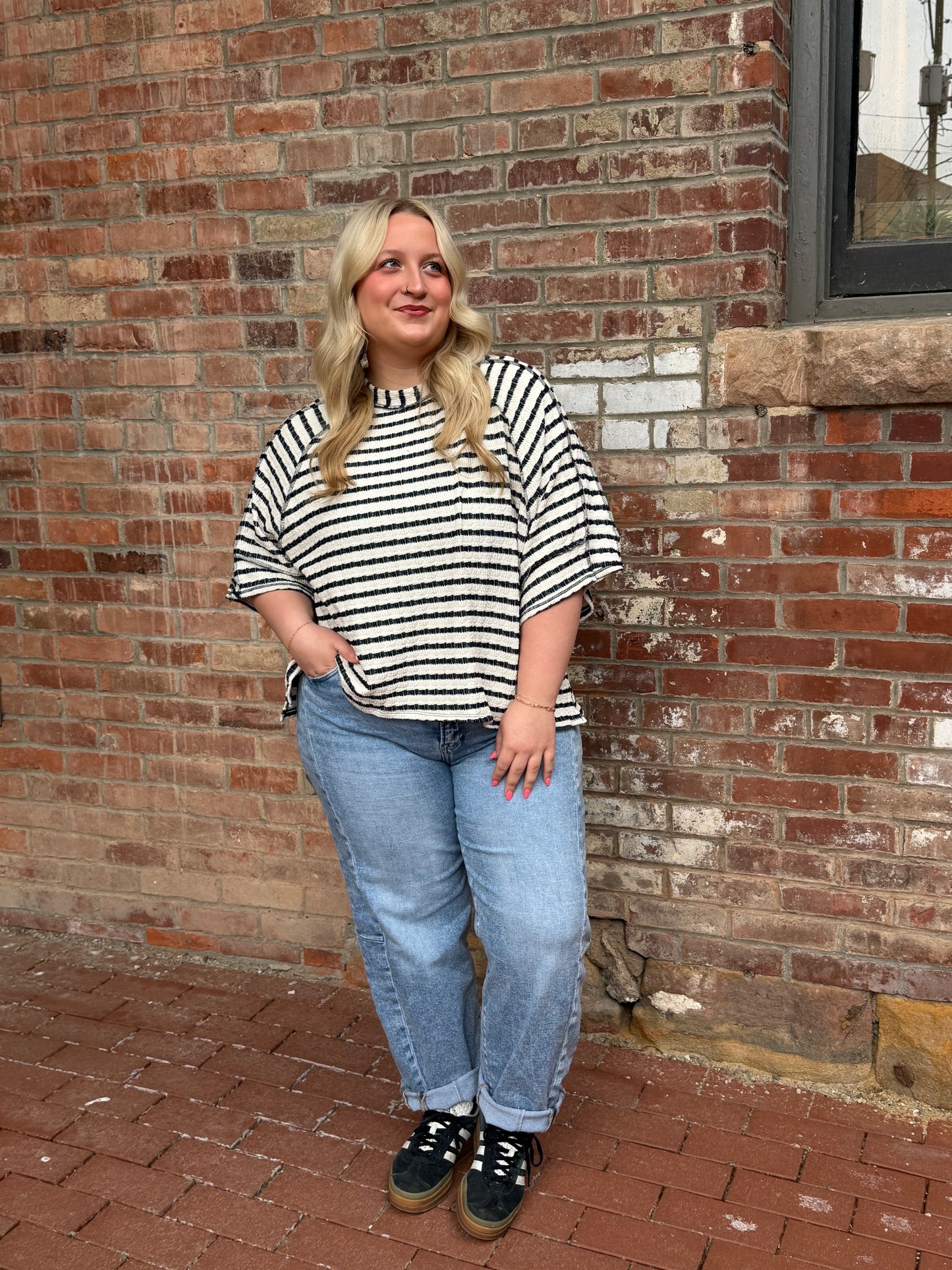The Textured Striped Top