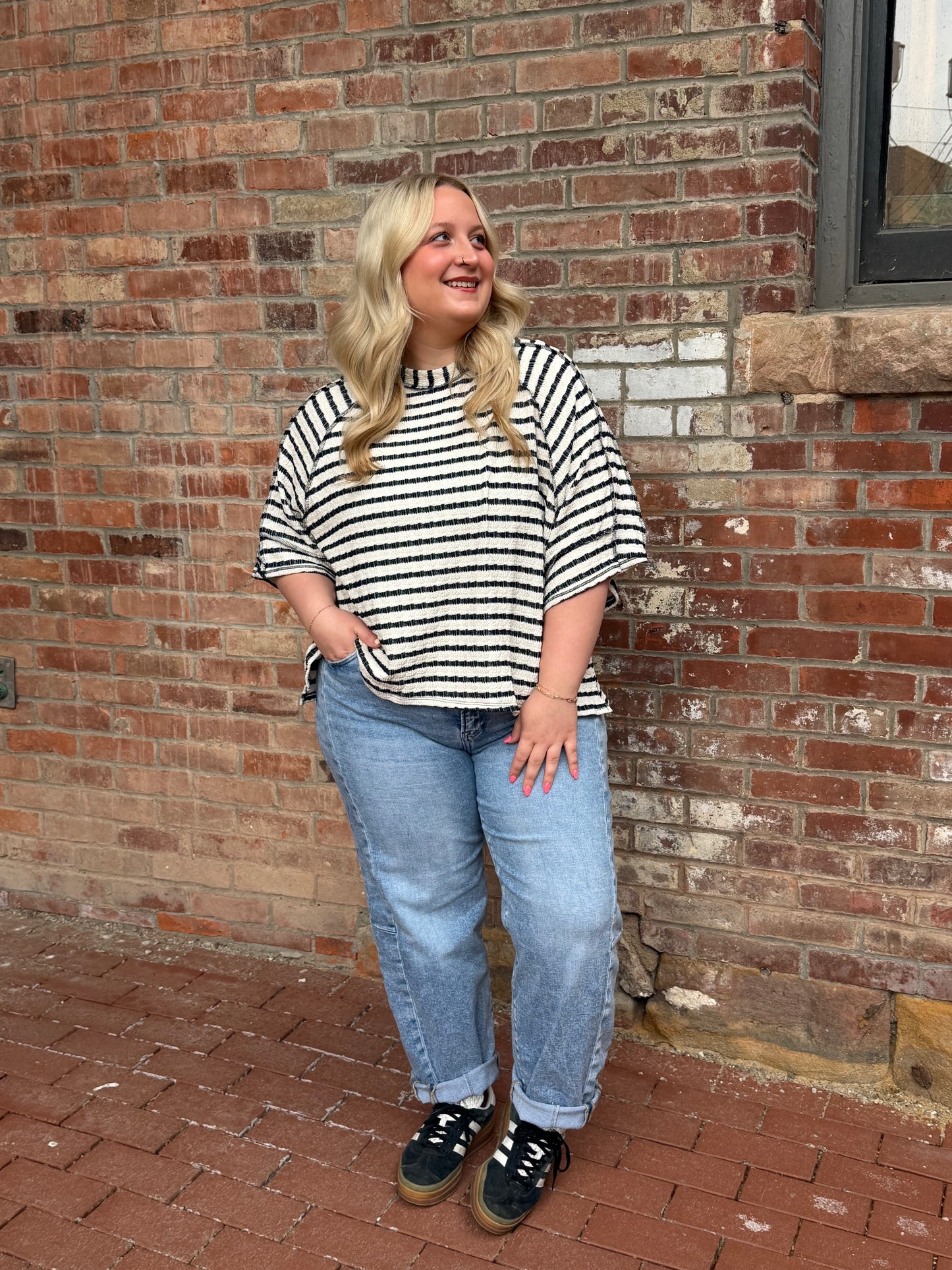 The Textured Striped Top