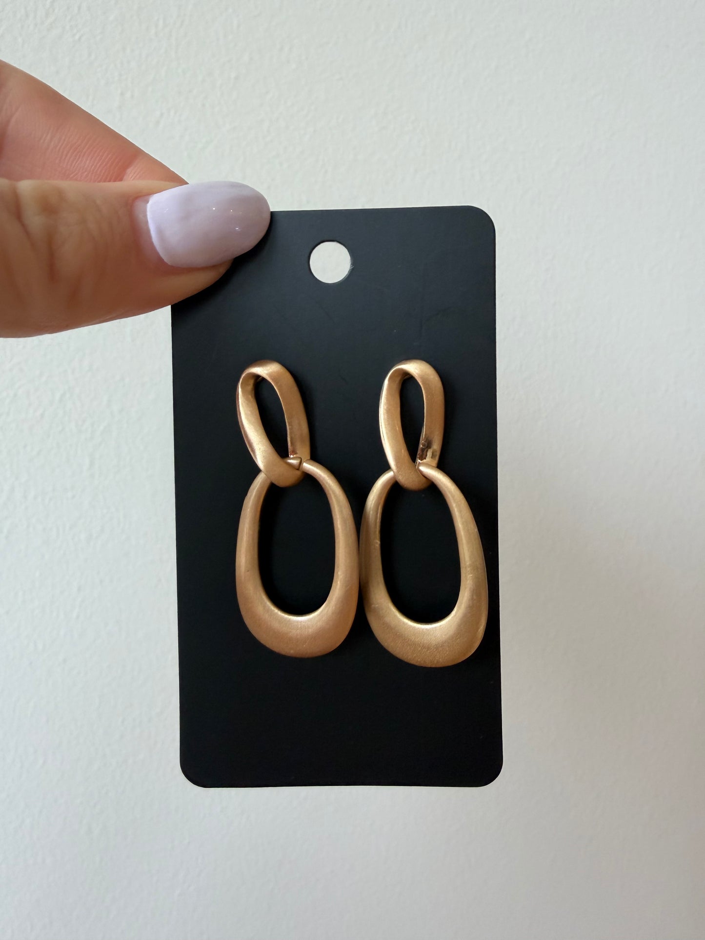 The Double Hoop Drop Earrings