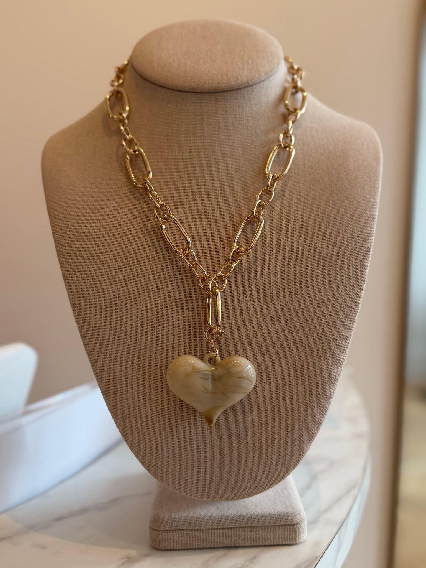 The Chunky Gold Heart Necklace