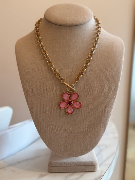 The Chunky Gold Flower Necklace