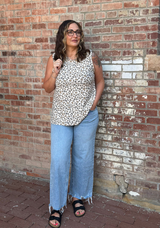 The Flowy Leopard Tank