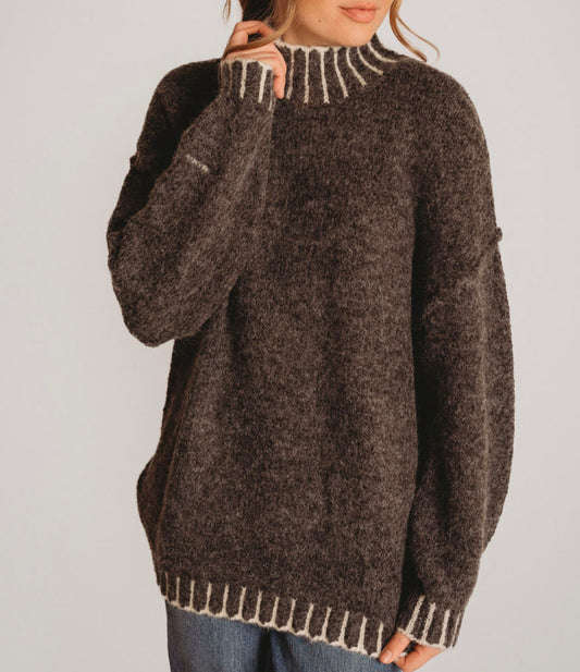 The Haylee Mock Neck Sweater