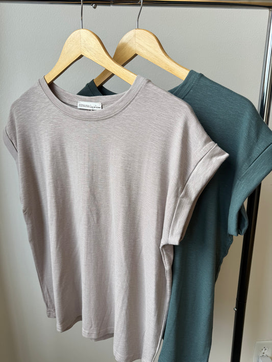 The Basic Rolled Sleeve Tee